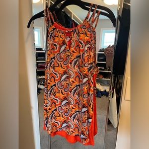 Market & Spruce sleeveless top, bright orange color